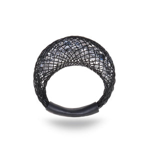 טבעת Sparks כסופה בשילוב מעוין - סי סמדר אליאסף מעצבת תכשיטים בעבודת יד