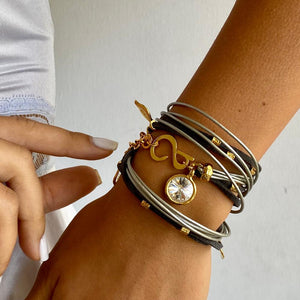 צמיד Ivy Pop שחור - זהב - סי סמדר אליאסף מעצבת תכשיטים בעבודת יד