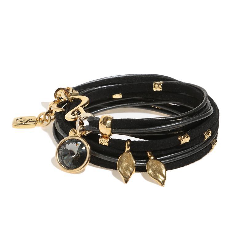 צמיד Ivy Pop שחור - זהב - סי סמדר אליאסף מעצבת תכשיטים בעבודת יד