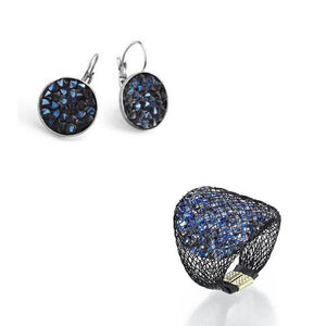 טבעת ועגילים כחולים Sparks - סי סמדר אליאסף מעצבת תכשיטים בעבודת יד