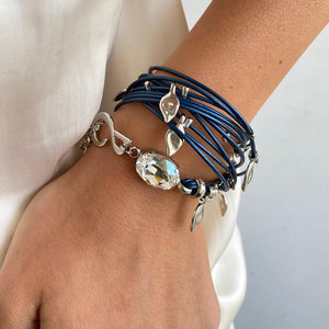צמיד Ivy כחול עמוק - סי סמדר אליאסף מעצבת תכשיטים בעבודת יד